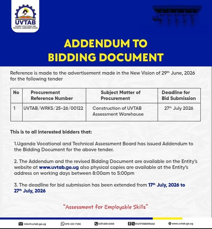 ADDENDUM TO BIDDING DOCUMENT No.1